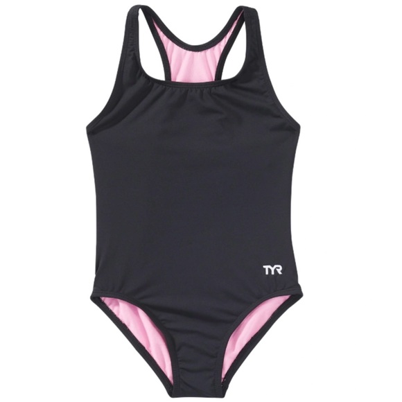 TYR Black Swimsuit with Pink Lining - Picture 1 of 4